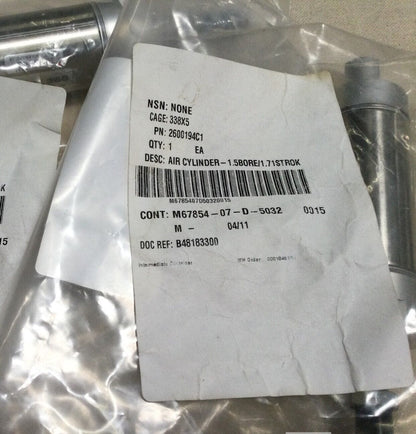 NEW SMC NCMC150-0175, AIR CYLINDER-1.5BORE/1.71STROK 2600194C1
