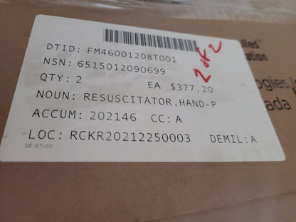 LAERDAL MEDICAL RESUSCITATOR HAND-POWERED ADULT SIZE W/BAG 870051