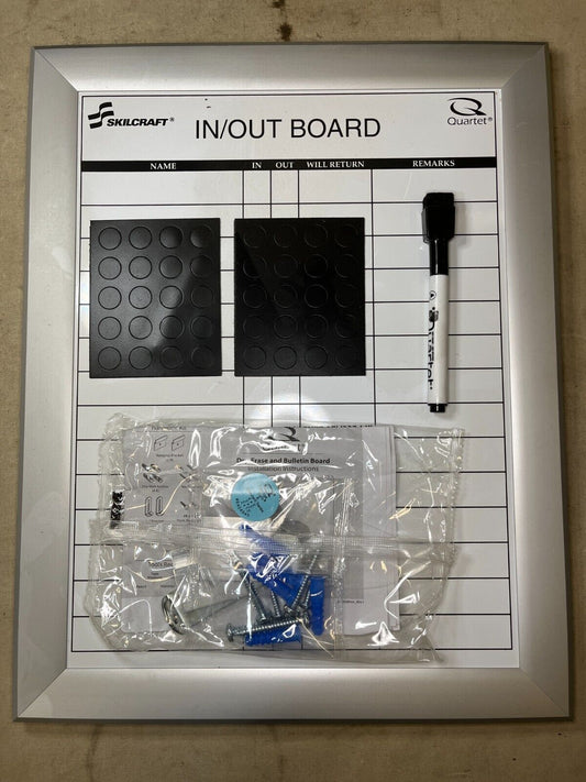 ED2030 SKILCRAFT QUARTET MAGNETIC IN/OUT BOARD 11''X14'' 7520-01-484-5261 USA