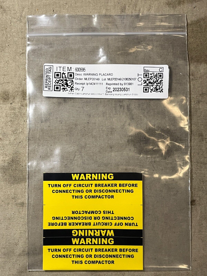GENERAL ELECTRIC T64 600595 ACCESSORY SEAL KIT 2840-00-736-0793