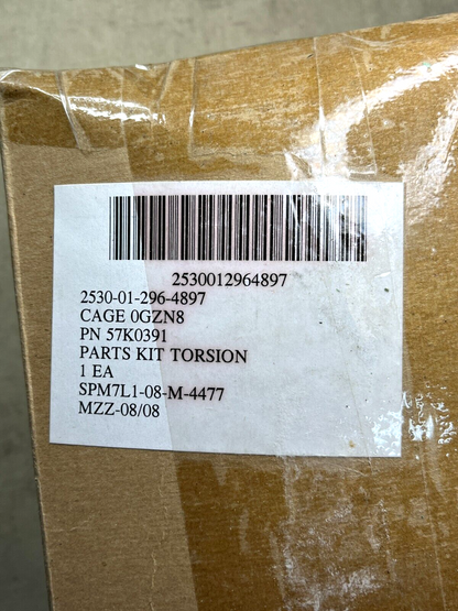 BRADLEY M2 M3 TORSION BAR PARTS KIT 57K0391 10088244 2530-01-296-4897