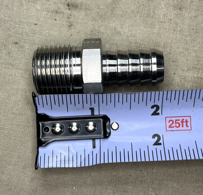 PARKER 8-8 B2HF-SS 1/2" BARB MALE PIPE HOSE STRAIGHT ADAPTER 4730-01-238-0179