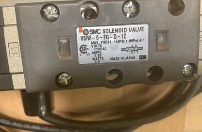 GENUINE SMC SOLENOID VALVE SIZE 1, VSR8-6-FG-D-1Z 7556861 Style Valve