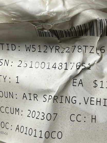 FMTV LMTV TRUCK PP938900-2 RIGHT HAND VEHICULAR AIR SPRING 2510-01-481-7651