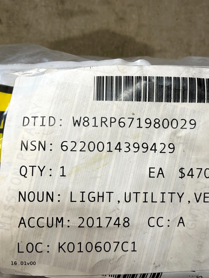 SODERBERG S1910-229 VEHICLE LED UTILITY COCKPIT LIGHT 10617100 6220-01-439-9429