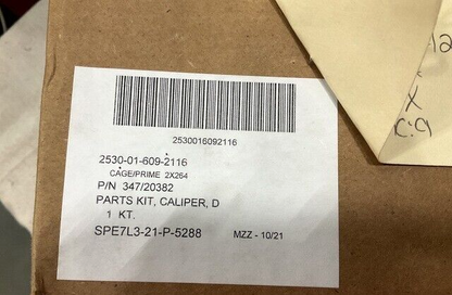 ALL-SAFE 347/20382 HEAVY DUTY DISC BRAKE CALIPER PARTS KIT 2530-01-609-2116 USA