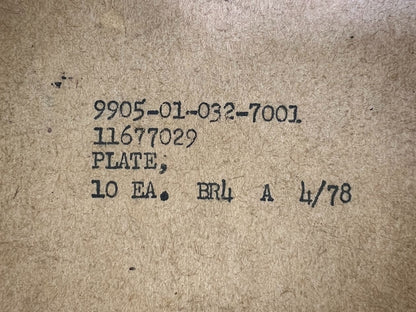 Identification Plate 11677029 NSN 9905-01-032-7001 - photo 5