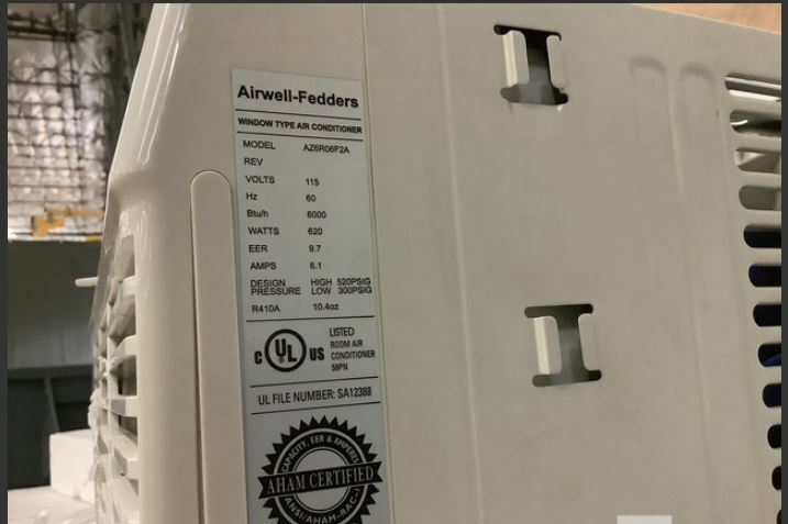 (2) Fedders Thru-Wall/Window — Cooling Capacity: 6000 BTU AZ6R06F2 AC UNIT AIR