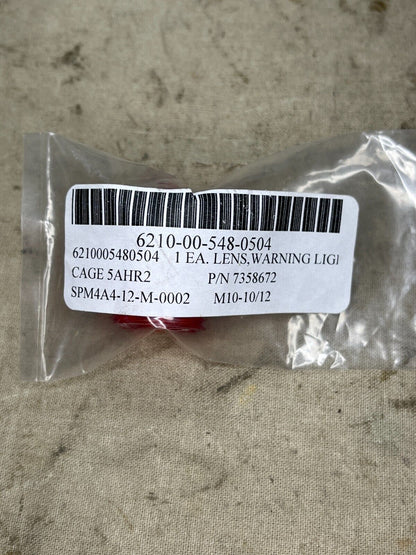 M992 HMMWV 5TON 7358672 RED INDICATOR LIGHT LENS 624VLF00086 6210-00-548-0504