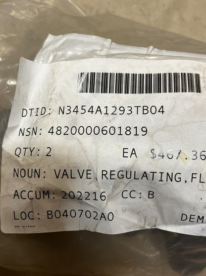 SIEMENS 40H50 4C-7 High Flow FLUID VALVE FOR SHIPS 4950P7018-27 4820-00-060-1819