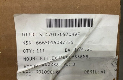 EXHAUST ASSEMBL KIT 5-15-30868 PM10579-2 10579 6665-01-508-7225 USA-STOCK