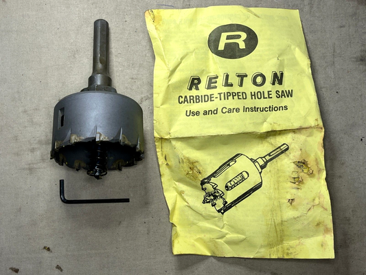 GENUINE RELTON HS-44 2-3/4" 1'' DRILL BITS CARBIDE-TIPPED HOLE SAW METAL-CUTTING