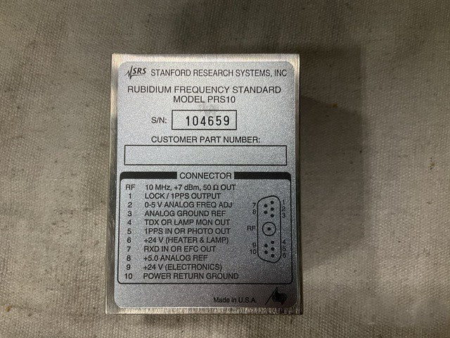 Crystal Controlled Rubidium Oscillator PRS10 NSN 5955-01-566-6631 - photo 3