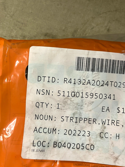 IDEAL MIL 16878 HAND SHIELDED CLACK WIRE STRIPPER 5110-01-595-0341