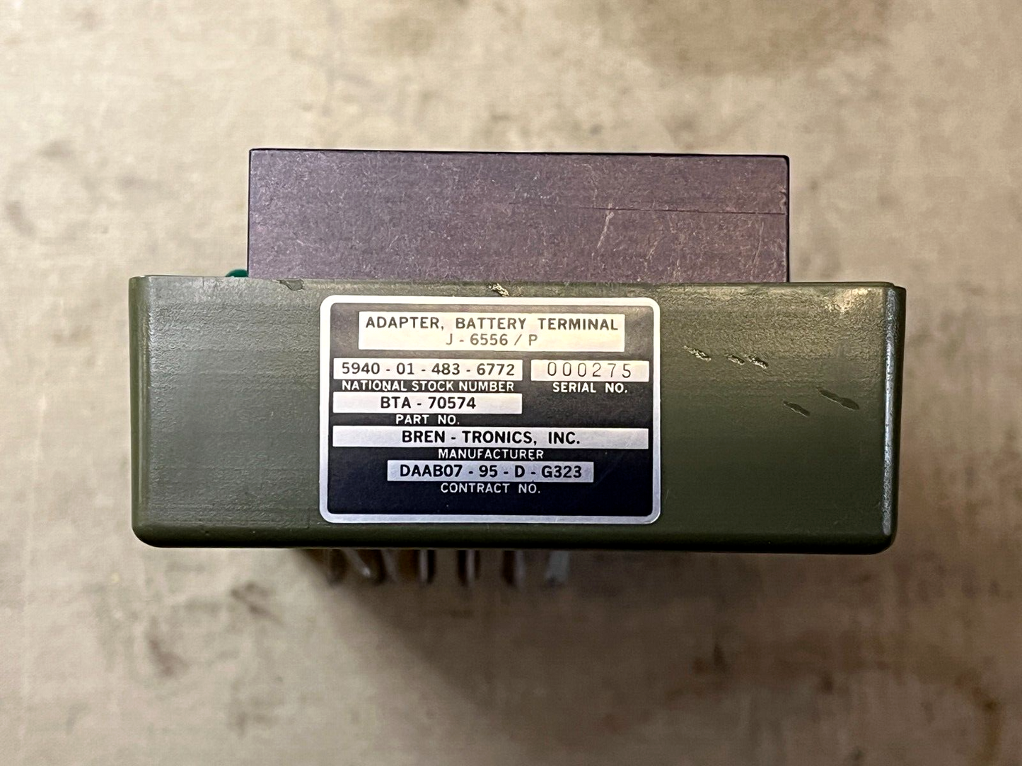 BREN-TRONICS BTA-70574	RADIO BATTERY TERMINAL ADAPTER J-6556/P 5940-01-483-6772