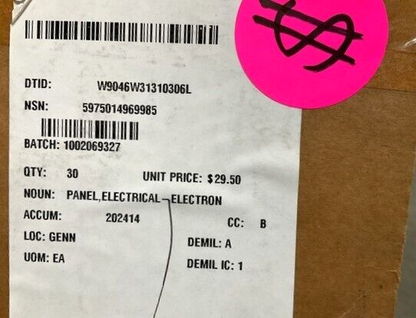 M-113A1, M-113A2, M-113A3 CARRIER 12460982 ELECTRONIC PANEL 5975-01-496-9985 NOS