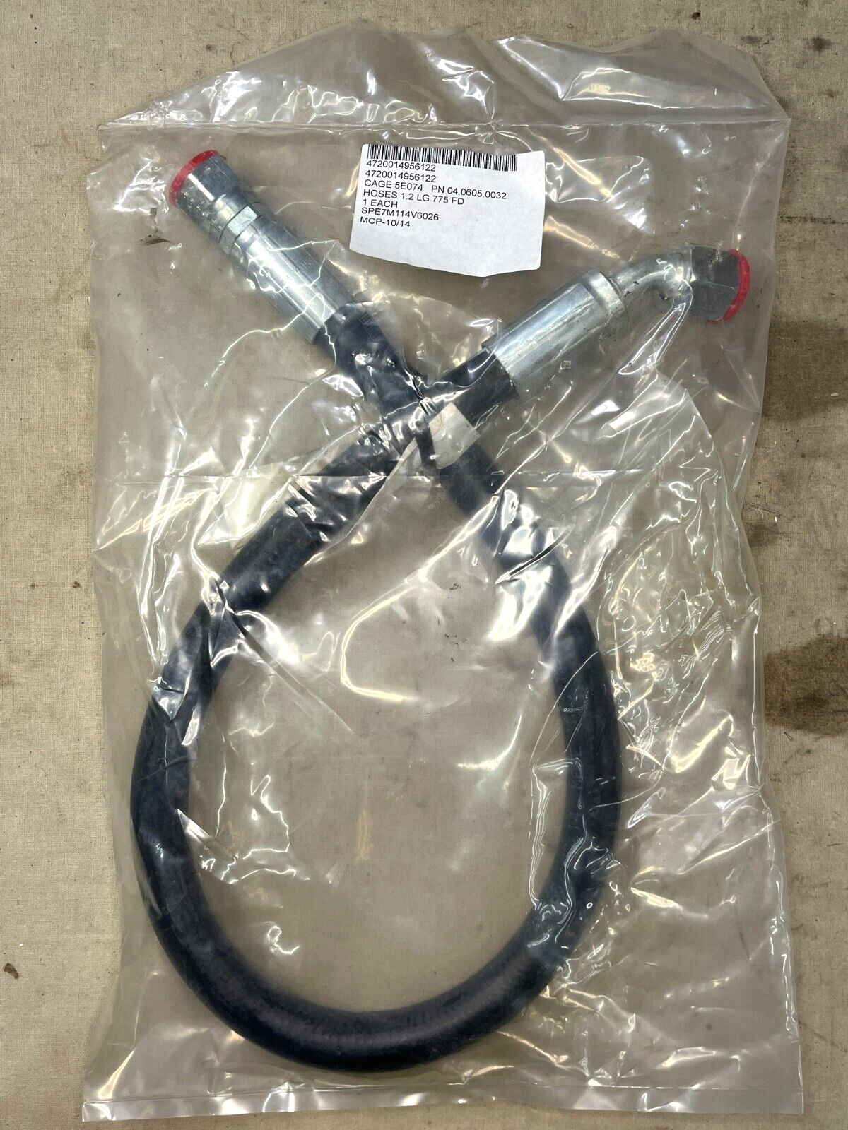 LRTF TX51-19M PARKER 471TC-8 4250PSI HOSES 1.2LG 775 FD12 F4512 4720-01-495-6122