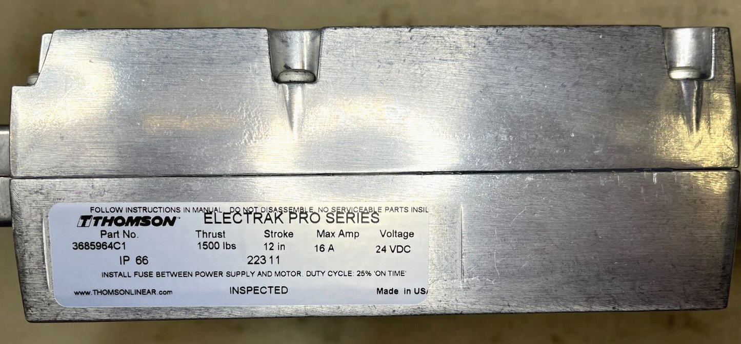 Thomson 3685964C1 Electrak Pro Linear Actuator Box MRAP 5930-01-566-6016