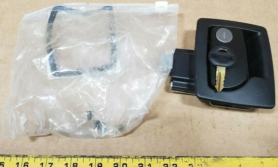 TriMark 060-0251 BLACK RV Trailer Entry Door Latch Deadbolt Handle Loc ...