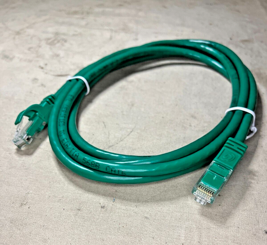 LOT OF 100 27172 CAT6 550MHZ SNAGLESS 7FT ETHERNET NETWORK PATCH CABLE GREEN