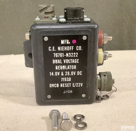 C.E. NIEHOFF N3222  RPR  VOLTAGE REGULATOR NSN 5963-01-548-1542 NEW MILITARY