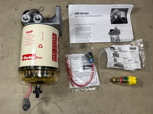 RACOR 6437000852 SPIN-ON FLUID FILTER KIT, WATER SEPRATOR R60P 2910-01-476-7622