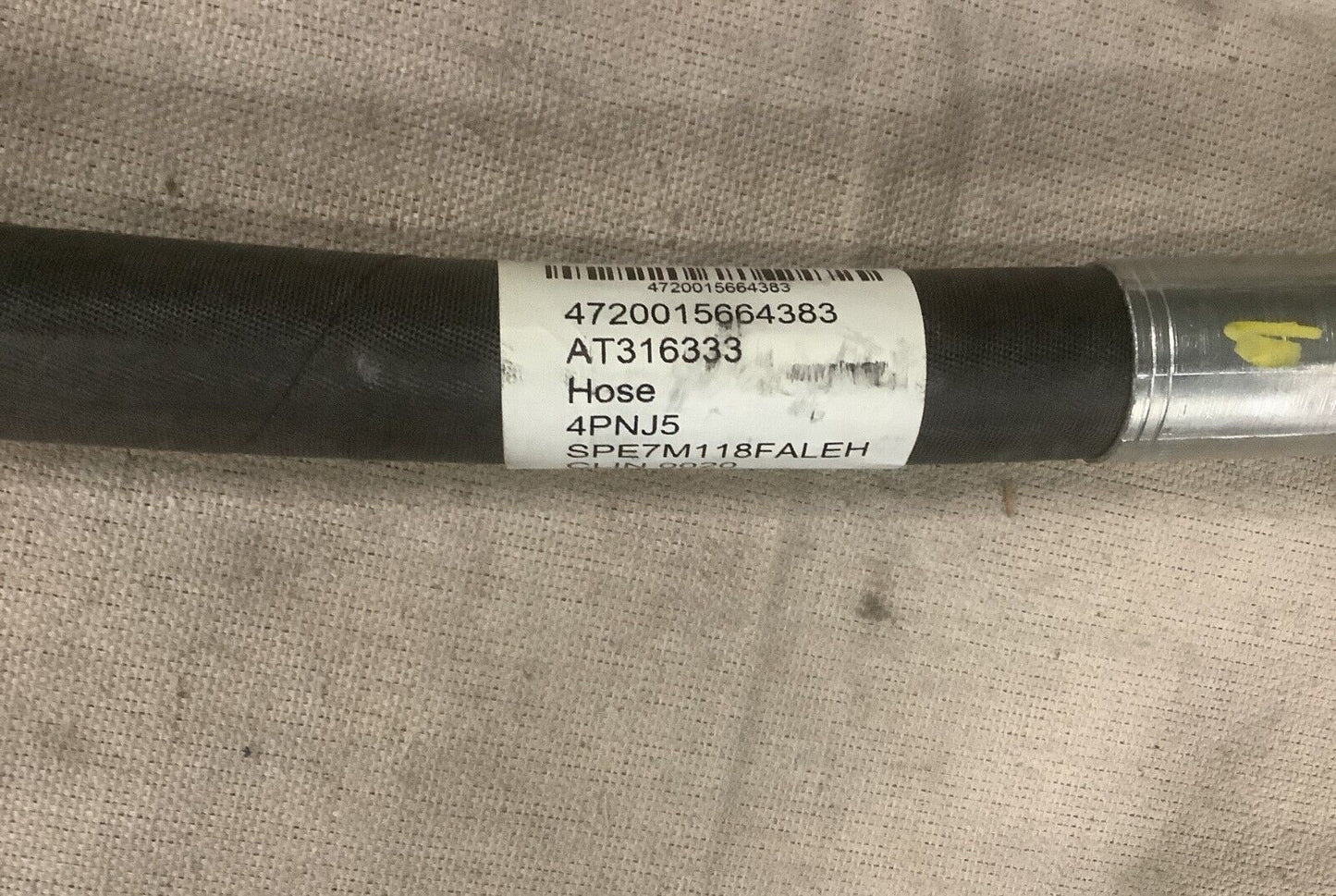 LOADER, 624JR UTILITY AT316333 DEERE FAN DRIVE HYDRAULIC HOSE 4720-01-566-4383