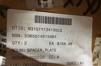 MILITARY ARMORED COMBAT TRACTOR M9 CE140801 PLATE SPACER 5365-01-491-5061 NOS