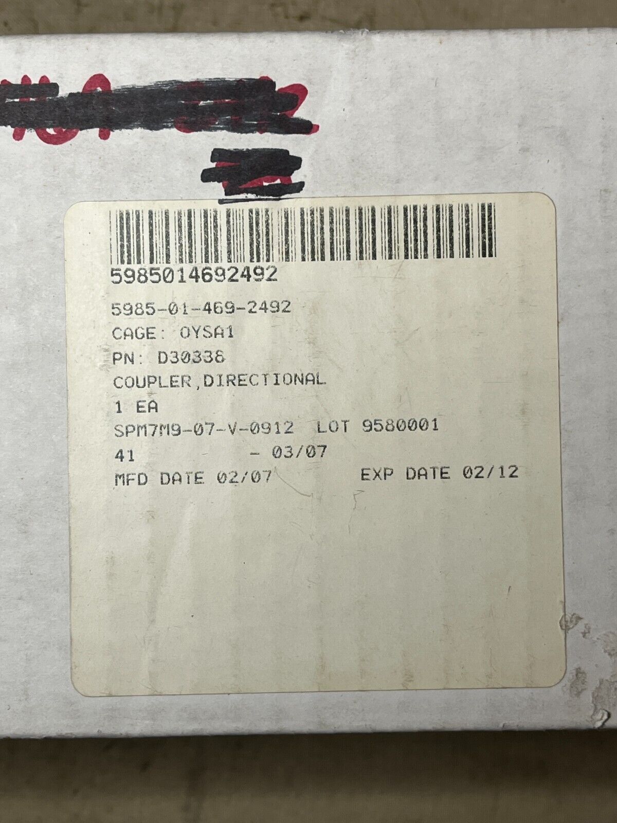 AIRCRAFT PROWLER EA-6B PHOENIX D30338 DIRECTIONAL COUPLER JACK 5985-01-469-2492