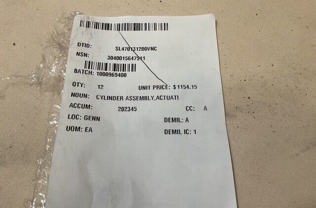MILITARY MRAP C300116 LINE ACTUATING CYLINDER ASSEMBLY 3040-01-564-7511 USA