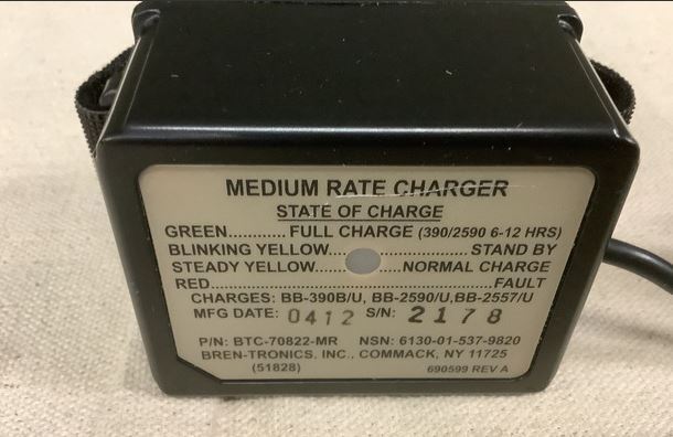 NEW BREN-TRONICS BTC-70822-MR BB-2590/U/390B/U/2557/U MEDIUM RATE CHARGER
