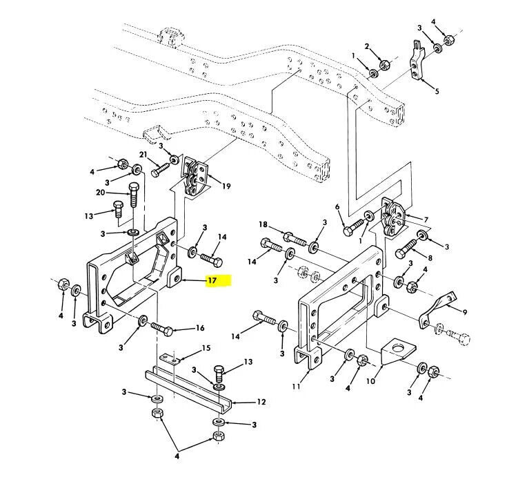 M998 HMMWV HUMMER 12460285 STRUCTURAL FRAME SECTION EC12460285 2510-01-413-8045