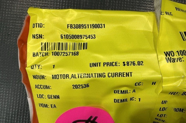 Current Motor 18A211 NSN 6105-00-897-5453 - photo 4