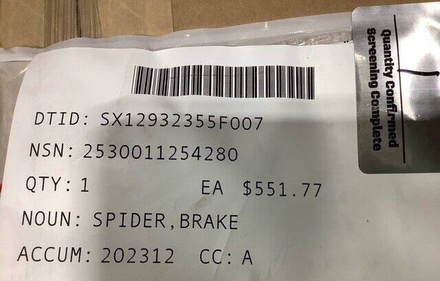 5-TON M939 SERIES TRUCK A-3211-D-2994 BRAKE SPIDER REAR-REAR 2530-01-125-4280