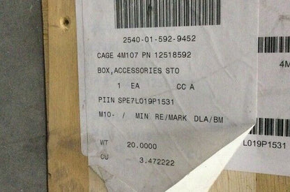 HMMWV STEEL STOWAGE ASSY, EVAPORATOR, TOW 12518592 2540-01-592-9452