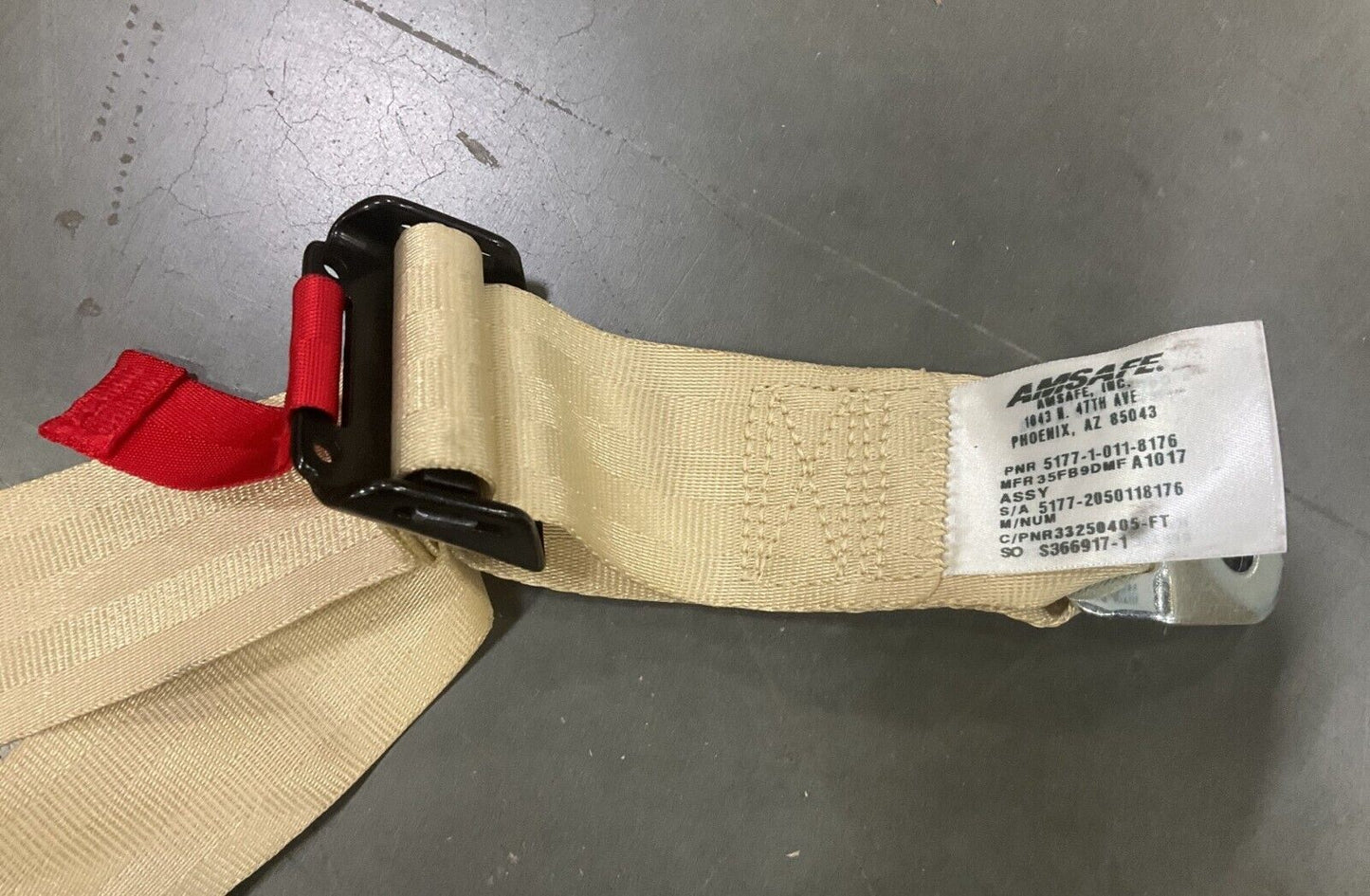 BUFFALO MINE PROTECTED, MRAP-COUGAR 33250405-FT 10022744 VEHICULAR SAFETY BELT