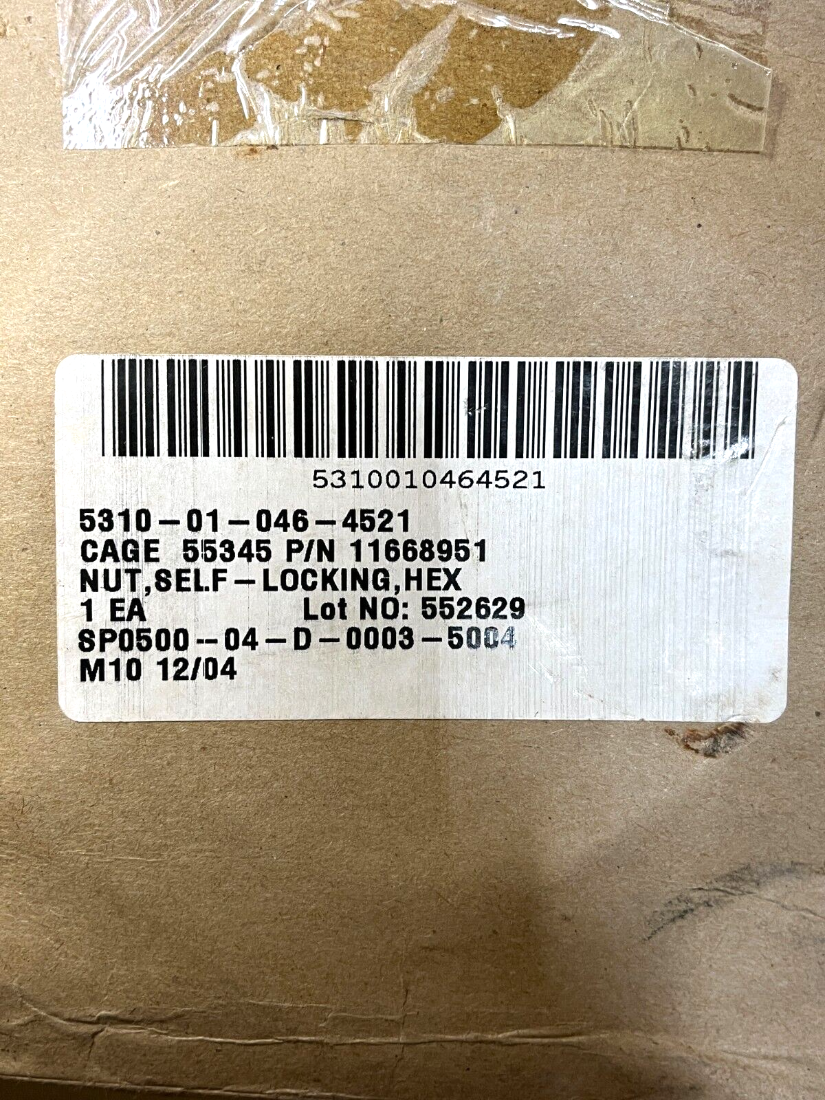 M60A1 & M48A5, M60 11668951 HEAVY DUTY HEXAGON SELF-LOCKING NUT 5310-01-046-4521