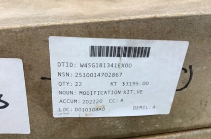 MILITARY FMTV 2 1/2 TON BAE SYSTEMS 57K1974 MODIFICATION KIT 2510-01-470-2867
