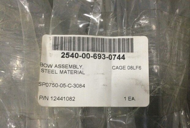 MILITARY M101A2 M105A2 TRAILER CARGO COVER BOW GREEN 12441082-1 2540-00-693-0744