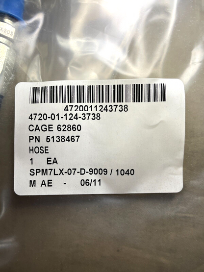 MILITARY HEMTT 5138467 NONMETALLIC HOSE ASSEMBLY FA2406EGF0254 4720-01-124-3738