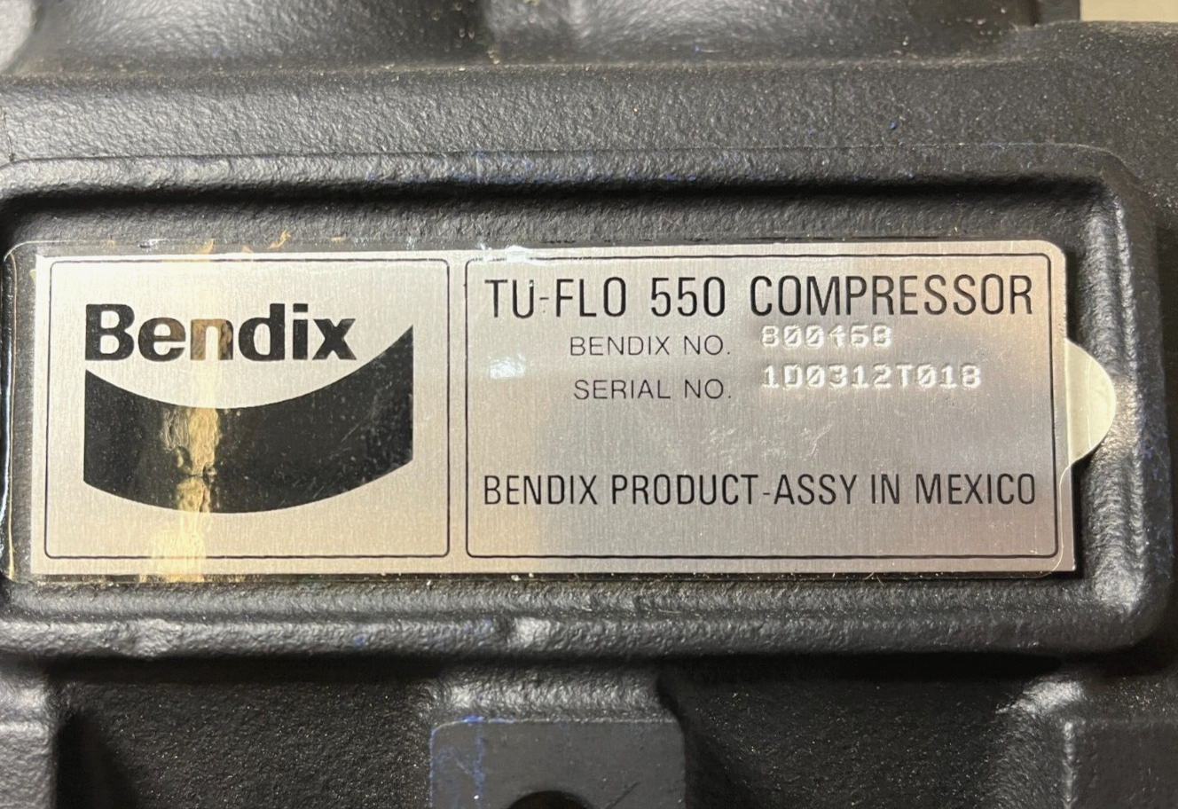 DETROIT DIESEL BENDIX TU-FLO 550 AIR COMPRESSOR 800468 4310-01-556-5083