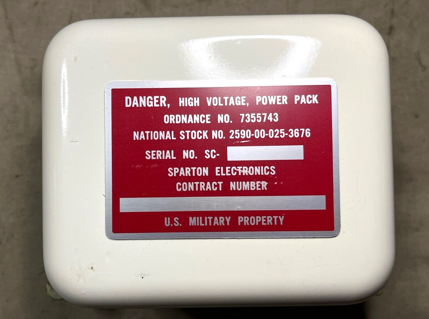 M113A1/577A2 M901 TOW 7355743 HIGH VOLTAGE POWER SUPPLY SD91005 6130-00-025-3676