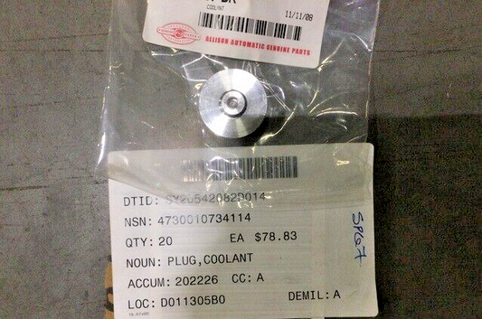 COOLANT PLUG 12267343 DAX11303 4730-01-073-4114