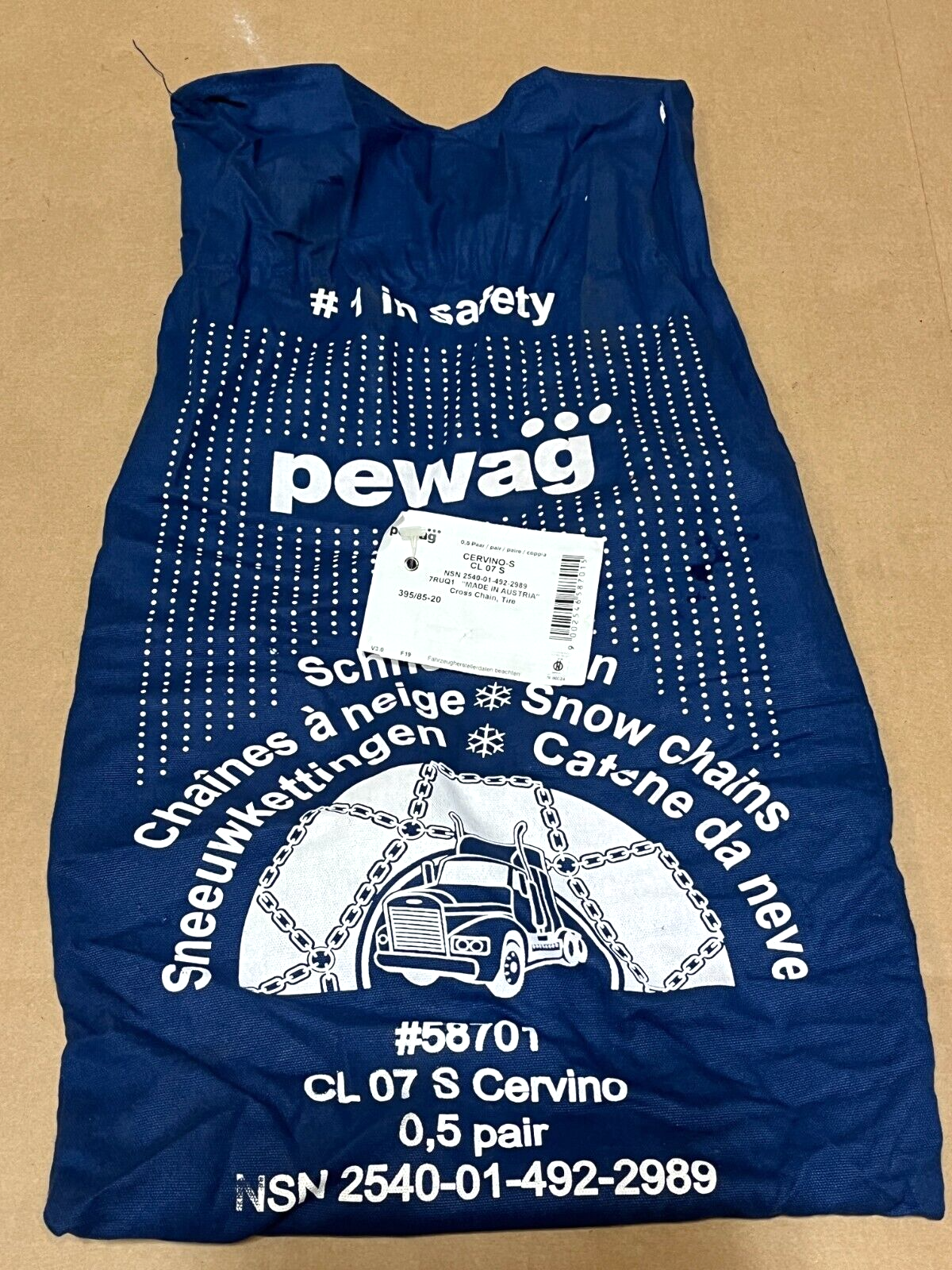 FMTV MRAP M-ATV MMPV 1885700 TIRE CHAIN ASSEMBLY 395/85R20 2540-01-492-2989