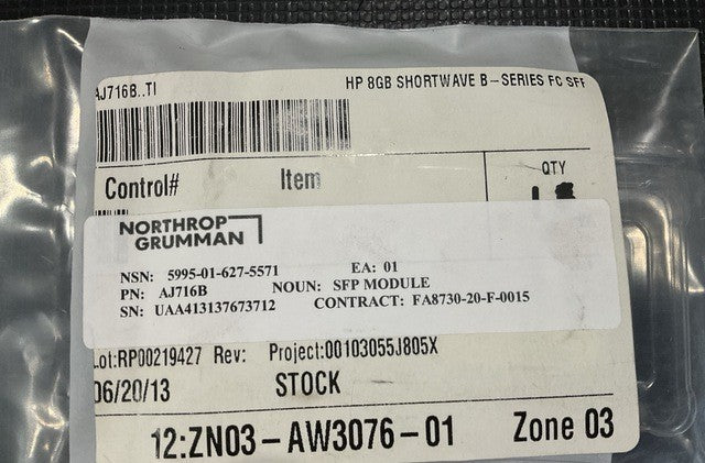 Sfp Module AFBR-57D9AMZ-HP7 NSN 5995-01-627-5571 - photo 8