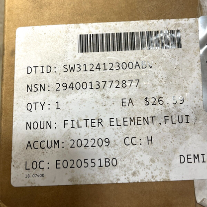 FLEETGUARD GENERATORS LF3000 FLUID OIL FILTER ELEMENT 15266844 2940-01-377-2877