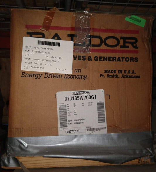 BALDOR ELECTRIC 07J185W703G1 352-215-007 ALTERNATING CURRENT MOTOR 440VA 60HZ