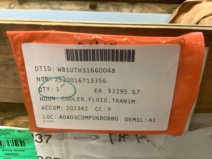 MILITARY JLTV VEHICULAR 12606850 COOLER FLUID TRANSMISSION 2520-01-671-3356