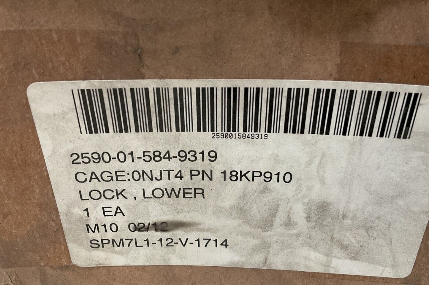 LVSR CARGO TRUCK 22.5 TON 10 X 10 0238047793 LOWER LOCK 18KP910 2590-01-584-9319