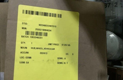 LIGHT ARMORED VEHICLE 10501127 VEHICULAR HUB WHEEL 2402-8214-00 2530-21-906-4034
